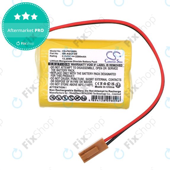 Baterie pro Beta iSV Amplifier, 2200mAh, Li-MnO2, 6V, BR-AGCF2W, HQ