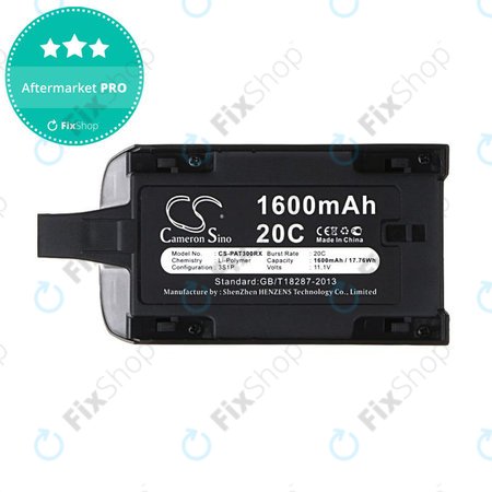 Baterie pro Parrot Bebop Drone 3.0, Mini Quadcopter, 1600mAh, Li-Pol, 11.1V, HQ