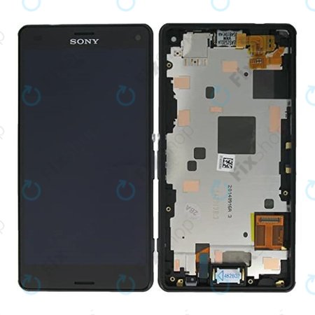 Sony Xperia Z3 Compact D5803 - LCD Displej + Dotykové sklo + Rám (Černá) - 1289-2667