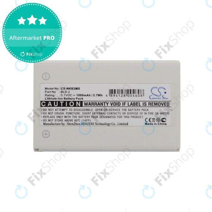 Baterie pro Nokia 3610, 6510, 8310, 1000mAh, Li-Ion, 3.7V, BLB-2, HQ