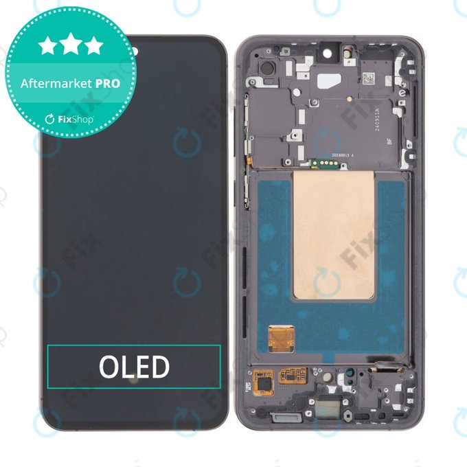 Samsung Galaxy S24 FE S721B - LCD Displej + Dotykové Sklo + Rám (Graphite) OLED