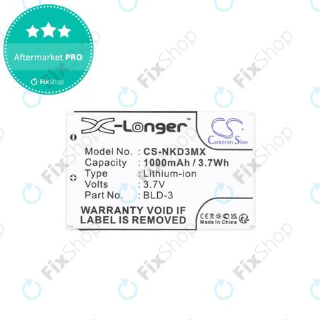 Baterie pro Nokia 7250i, 6610, 6585, 6560, 6200, 6220, 1000mAh, Li-Ion, 3.7V, BLD-3, HQ