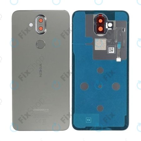 Nokia 8.1 (Nokia X7) - Bateriový Kryt (Steel) - 20PNXSW0003 Genuine Service Pack