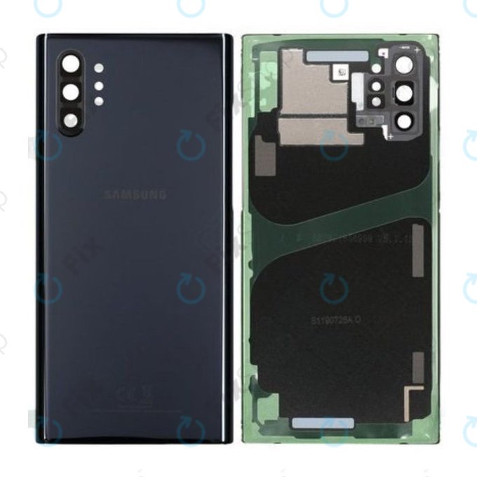 Samsung Galaxy Note 10 Plus N975F - Bateriový Kryt (Aura Black) - GH82-20588A, GH97-23680A Genuine Service Pack