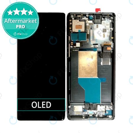 Motorola Edge 30 Ultra XT2241 - LCD Displej + Dotykové Sklo + Rám (Interstellar Black) OLED