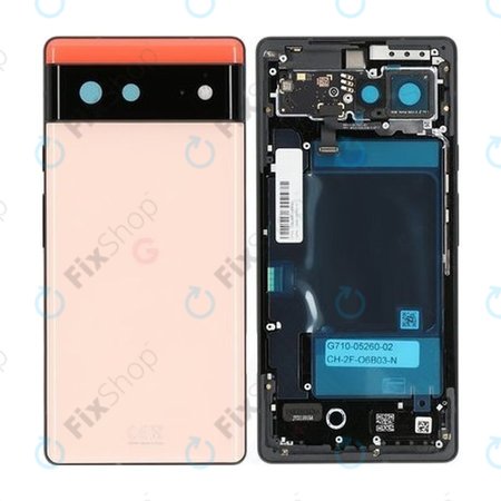 Google Pixel 6 - Zadní Housing (Kinda Coral) - G949-00180-01 Genuine Service Pack