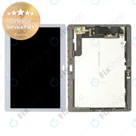 Huawei Mediapad M2 10.0 - LCD Displej + Dotykové Sklo + Rám (Moonlight Silver) - 02350QRW, 02350RCD, 02350RCF, 02350QRX Genuine Service Pack