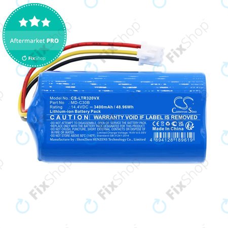 Baterie pro Blaupunkt BlueBot XSMART, 3400mAh, Li-Ion, 14.4V, BPK-VCBB1XB, Xboost, D071-INR-CH-4S1P, HQ