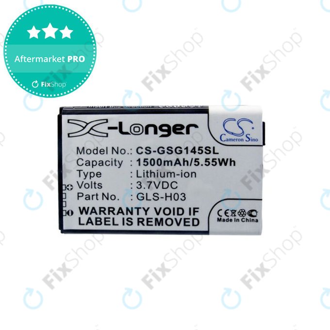 Baterie pro Gigabyte GSmart G1345, 1500mAh, Li-Ion, 3.7V, GLS-H03, HQ