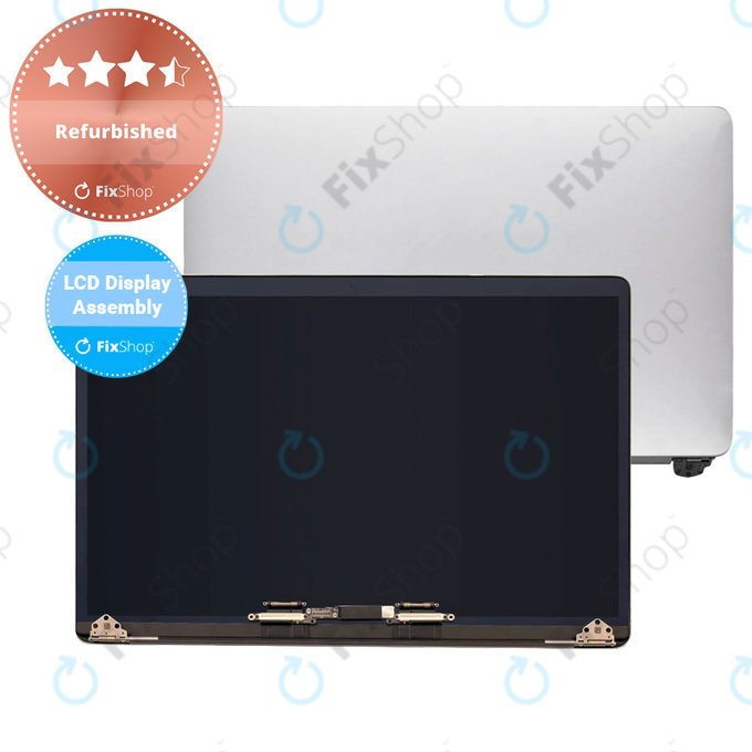 Apple MacBook Pro 15" A1990 (2018 - 2019) - LCD Displej + Přední Sklo + Kryt (Silver) Refurbished