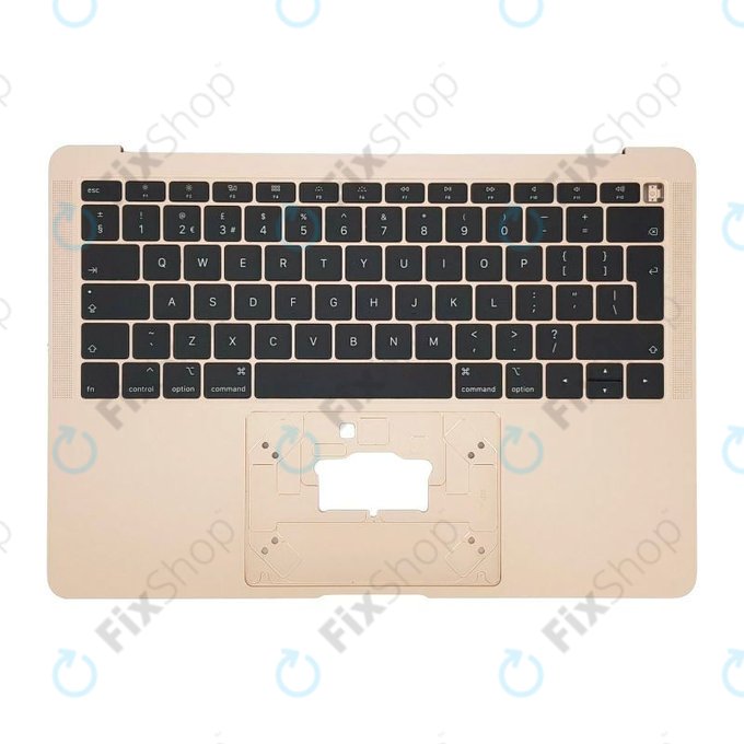Apple MacBook Air 13" A1932 (2018 - 2019) - Horní Rám Klávesnice + Klávesnice UK (Gold)