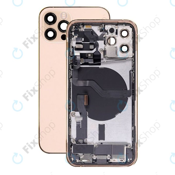 Apple iPhone 12 Pro - Zadní Housing s Malými Díly (Gold)
