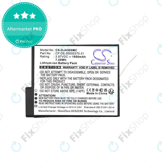 Baterie pro DJI Osmo Action 5, 1950mAh, Li-Ion, 3.87V, CP.OS.00000370.01, HQ