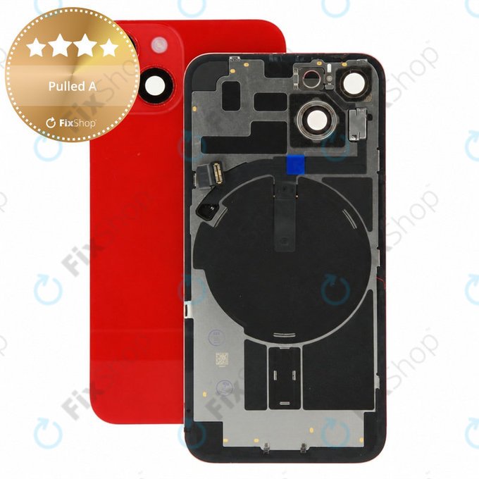 Sklo zadního housingu pro iPhone 14, (PRODUCT)RED, Pulled A