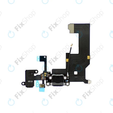 Apple iPhone 5 - Nabíjecí Konektor + Mikrofon + Jack Konektor PCB Deska (Black)