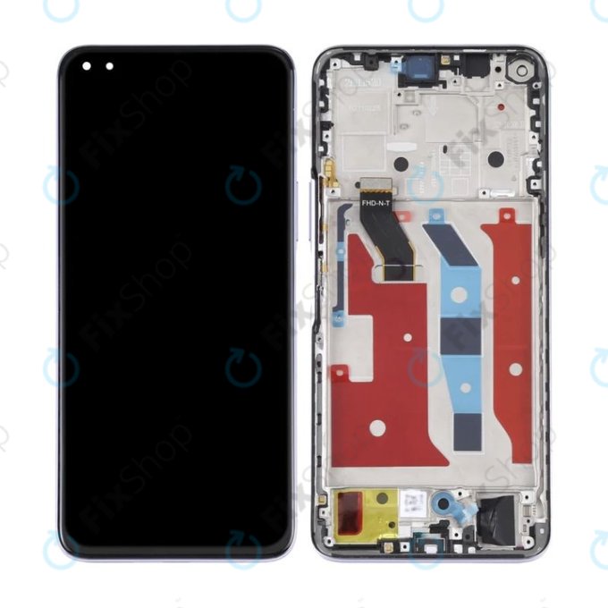 Huawei Nova 8i - LCD Displej + Dotykové Sklo + Rám + Batéria (Moonlight Silver) - 02354GMX Genuine Service Pack
