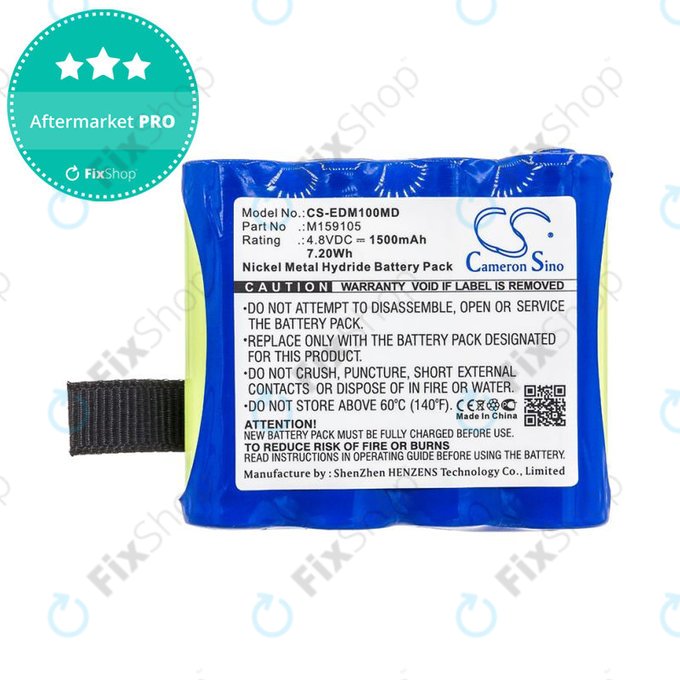 Baterie pro Edan Cs-01, Edan H100, Edan H100b, Edan H100n, 1500mAh, Ni-MH, 4.8V, 4XNR49AA1500P, HQ