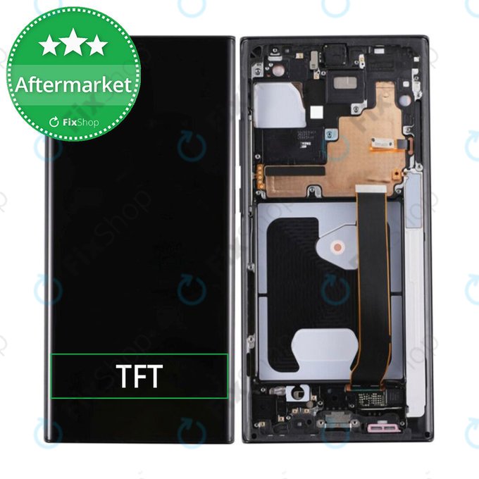 Samsung Galaxy Note 20 Ultra N986B - LCD Displej + Dotykové Sklo + Rám (Mystic Black) TFT