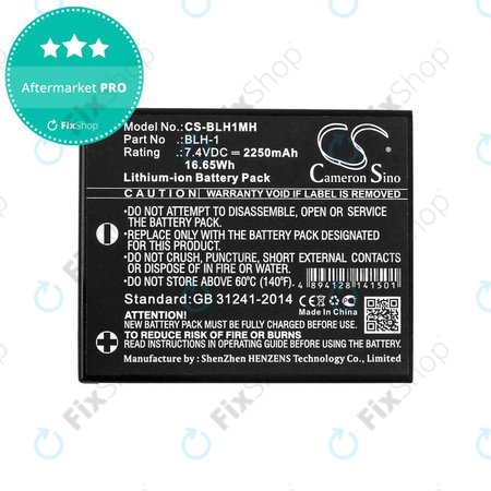 Baterie pro Olympus E-M1, 2250mAh, Li-Ion, 7.4V, BLH-1, HQ