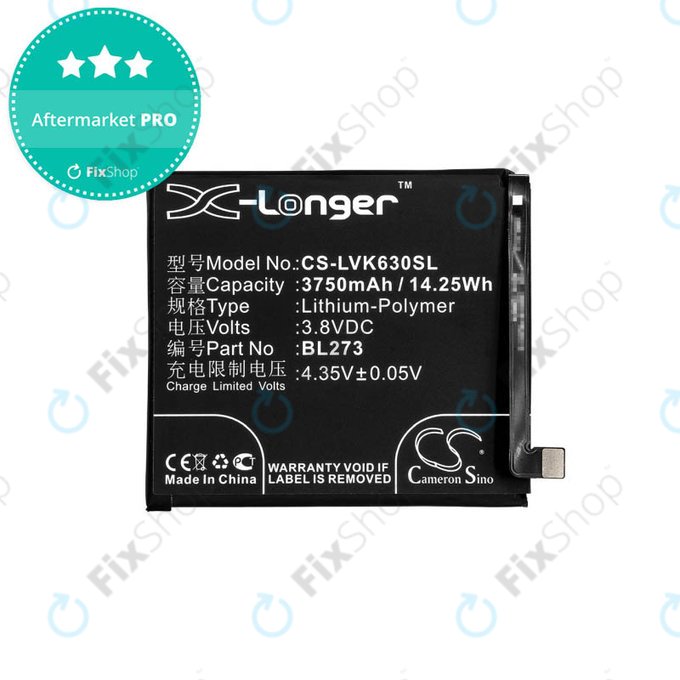 Lenovo K6 Note - Baterie BL273 3750mAh HQ