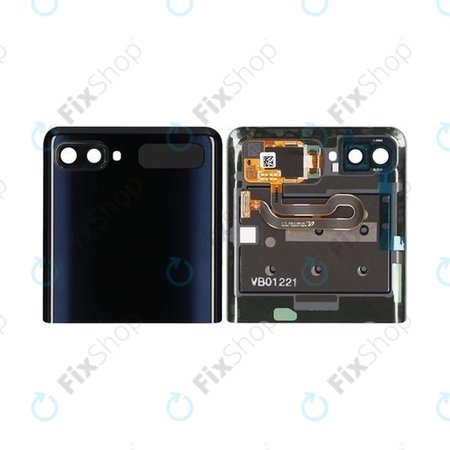 Samsung Galaxy Z Flip F700N - Bateriový Kryt Vrchní (Mirror Black) - GH96-13380A Genuine Service Pack
